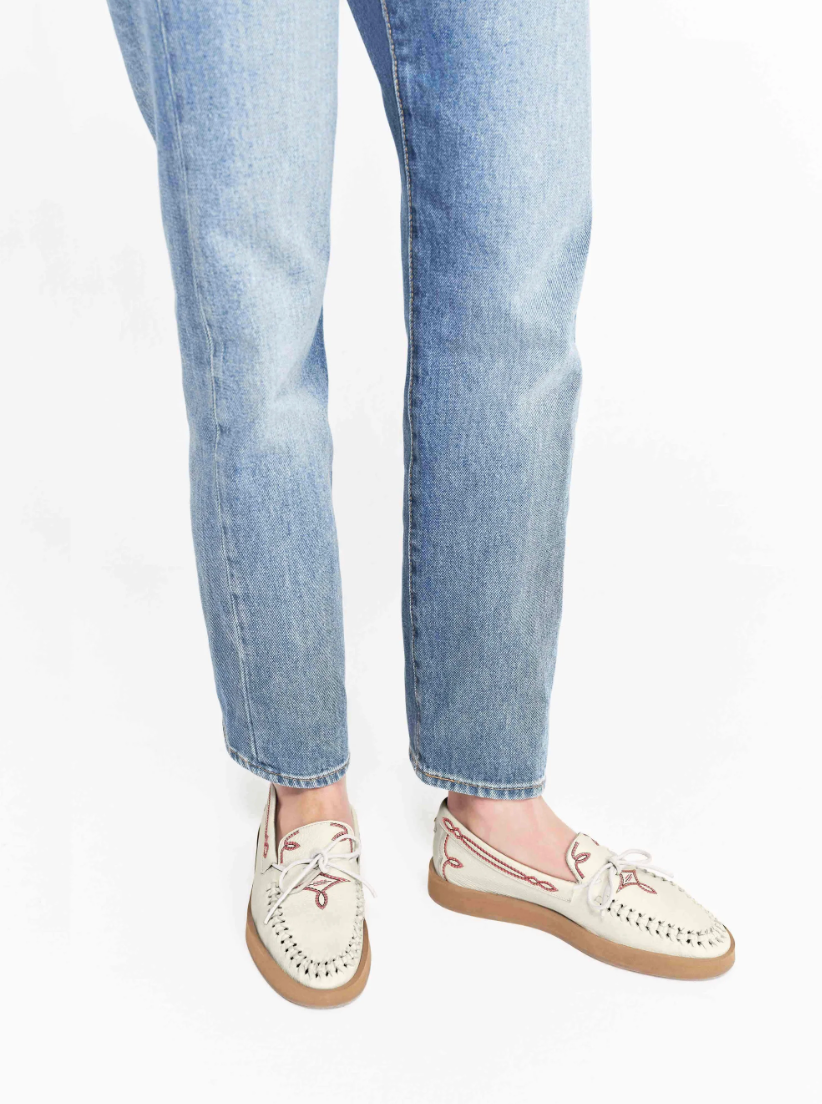 Mocassin Totem Crème Ajouré - Socque