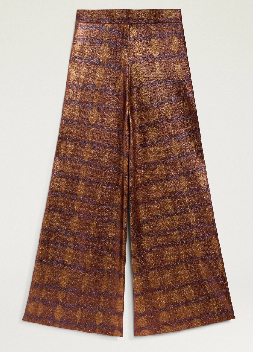 Pantalon Anselmo Imprimé Brûlé/Violet - Momoni