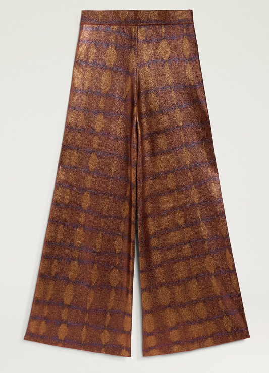 Pantalon Anselmo Imprimé Brûlé/Violet - Momoni