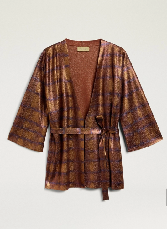 Cardigan Chama Imprimé Brûlé/Violet - Momoni