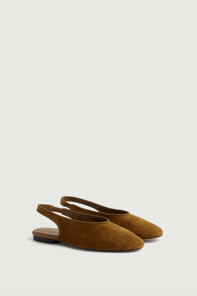 Slingbacks Emmett Croûte de Cuir Caramel - Soeur