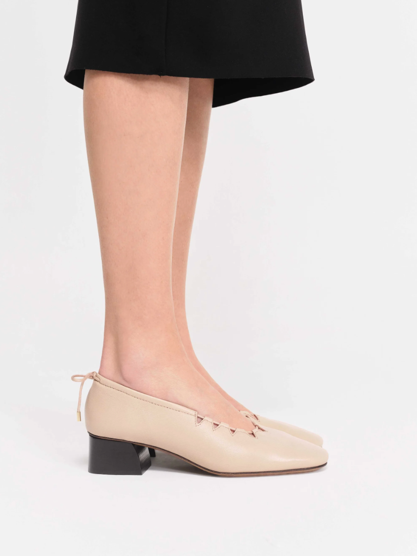Ballerine à Talon Moune Biscuit - Socque