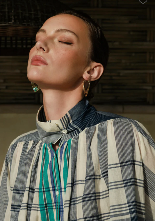 Blouse à carreaux Sakai - V de Vinster