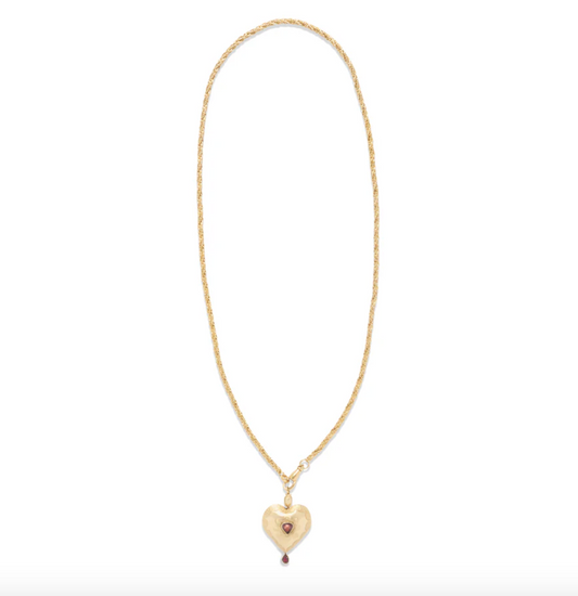 Sautoir Freya Coeur Grenat - Room Service