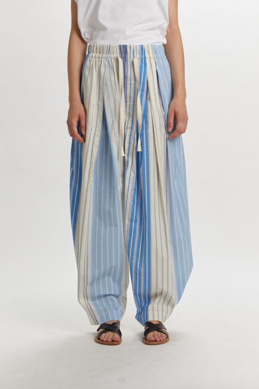 Pleated Pants Rayé Bleu - Phisique du Role