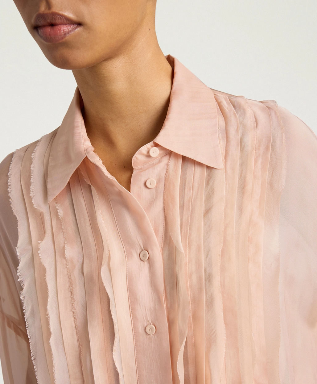 Chemisier Lucia Mousseline Poudre - Momoni