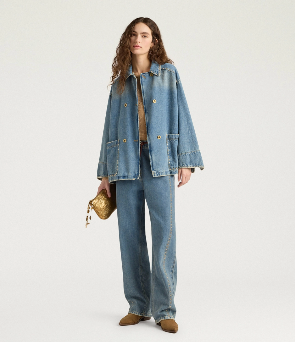 Veste Cactus Denim avec Clous - Momoni