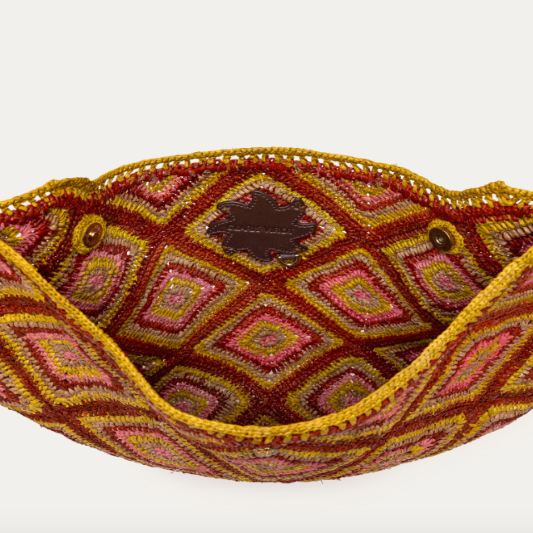 Sac Chris Raphia Rose - Claris Virot