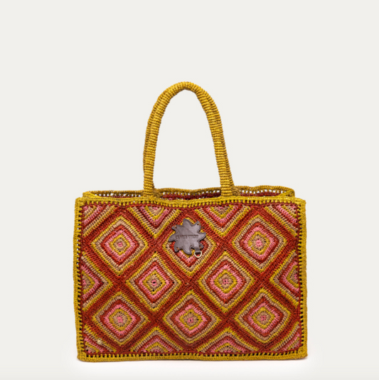 Cabas Archi Raphia Rose - Claris Virot