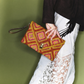 Pochette Alicia Raphia Rose - Claris Virot
