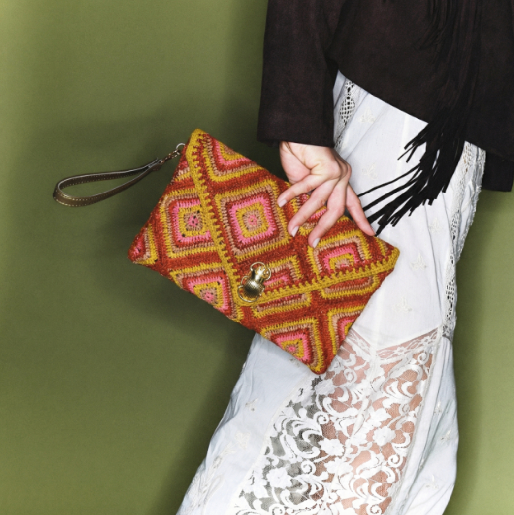 Pochette Alicia Raphia Rose - Claris Virot