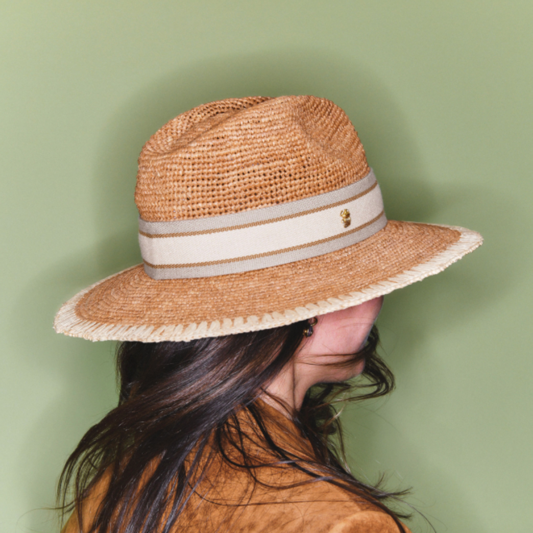 Chapeau Fedora Raphia Off White - Claris Virot