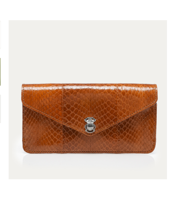 Portefeuille Long Alex Cobra Miel - Claris Virot