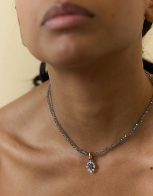 Collier Diana Pierre Labradorite - Dorothée Sausset