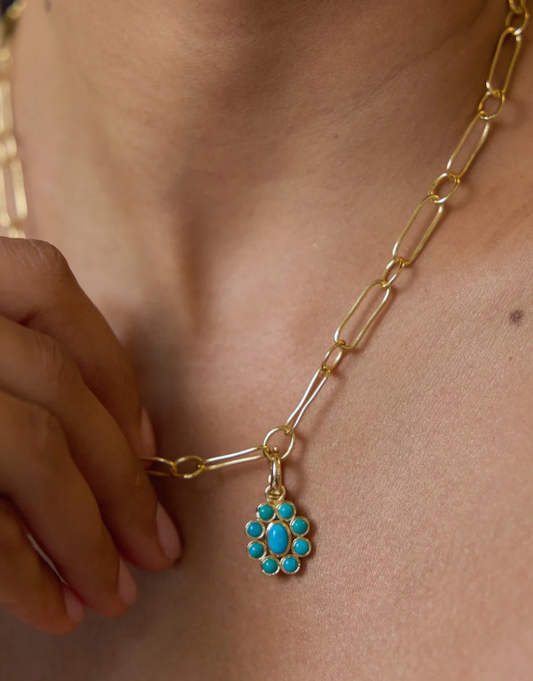 Charm 9 Planètes Turquoise - Dorothée Sausset