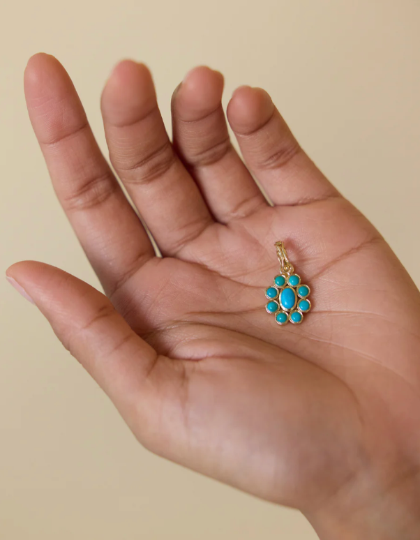 Charm 9 Planètes Turquoise - Dorothée Sausset