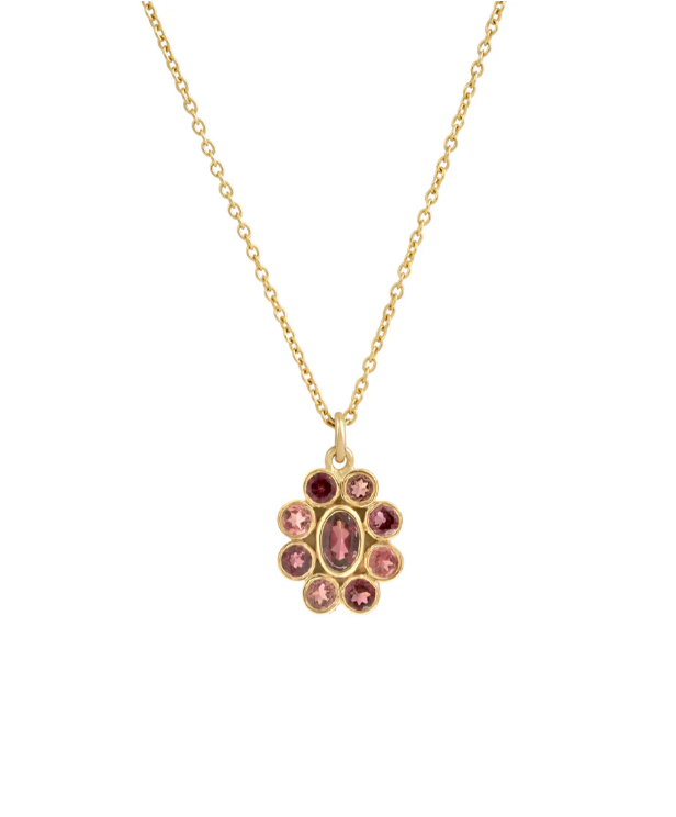 Collier 9 Planètes Rhodolite Garnet - Dorothée Sausset