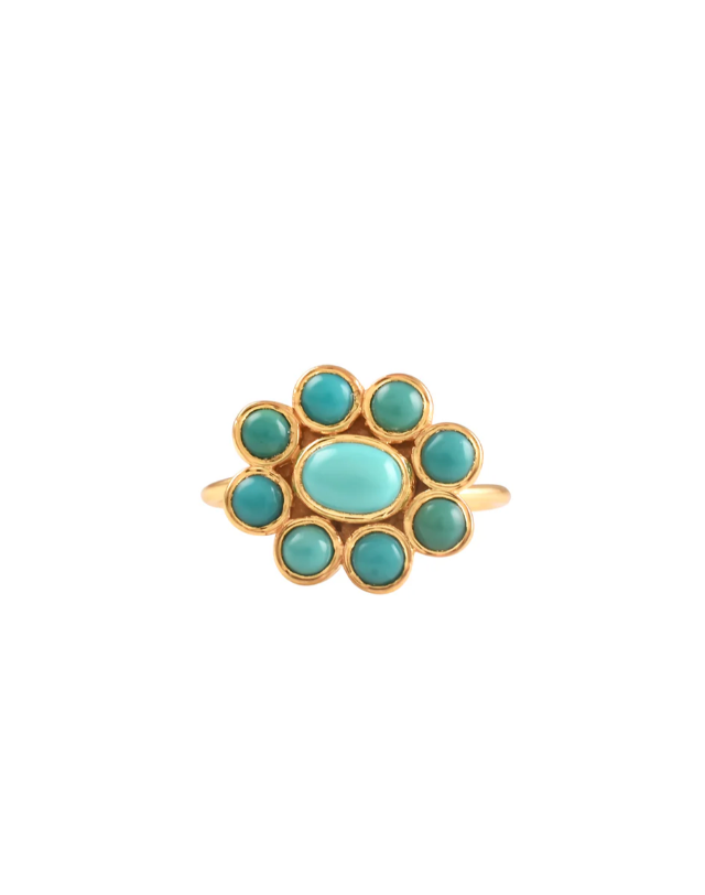 Bague 9 Planètes Turquoise - Dorothée Sausset