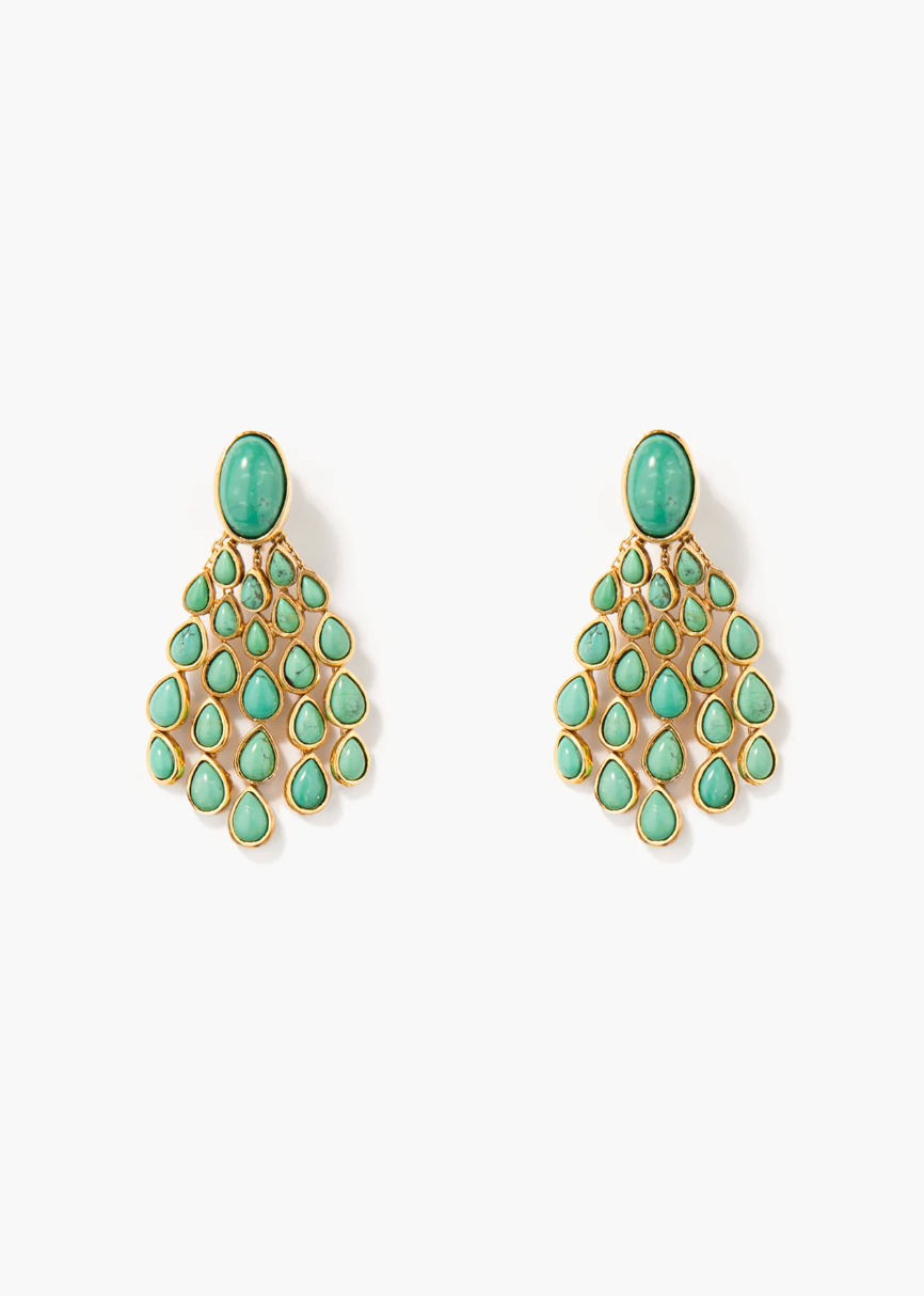 Boucles d'Oreilles Cherokee Turquoise - Aurélie Bidermann
