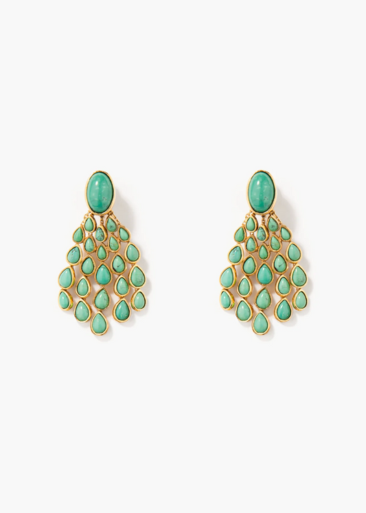 Boucles d'Oreilles Cherokee Turquoise - Aurélie Bidermann