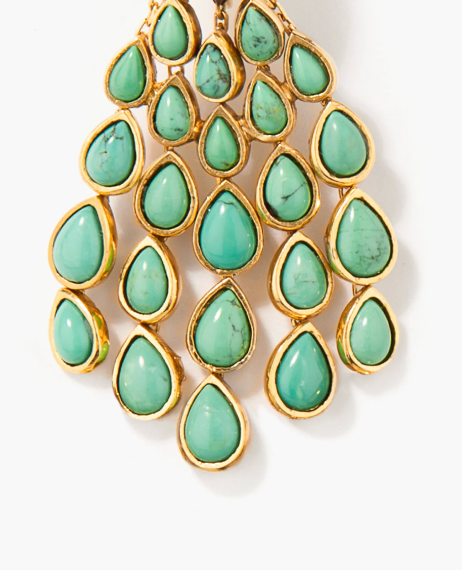 Boucles d'Oreilles Cherokee Turquoise - Aurélie Bidermann