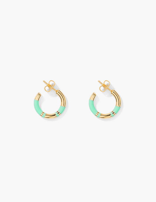Mini Créoles Positano Aqua - Aurélie Bidermann
