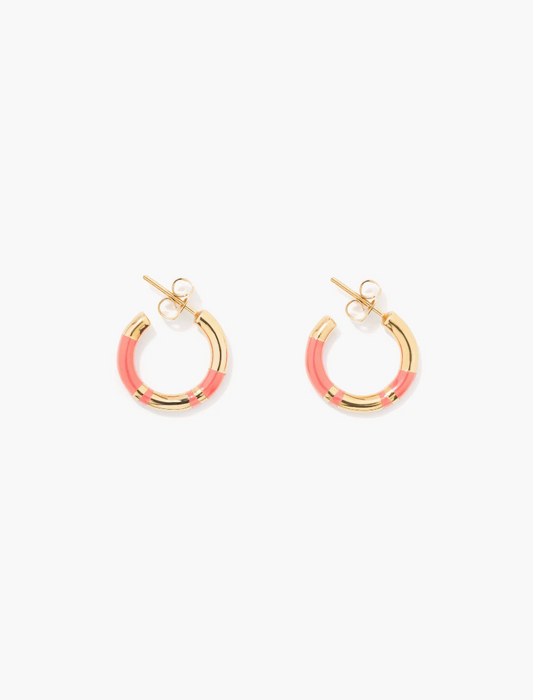 Mini Créoles Positano Rose - Aurélie Bidermann