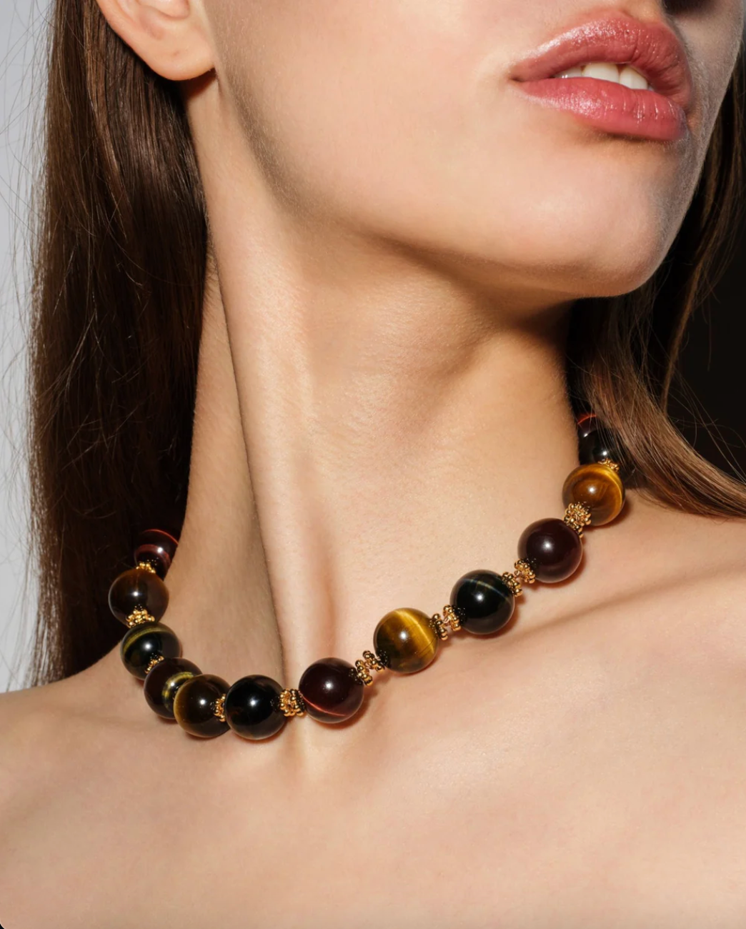 Collier Sherkan Oeil de Tigre