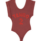 Bodysuit Bordeaux "2 Tango" Print - Sisters Department
