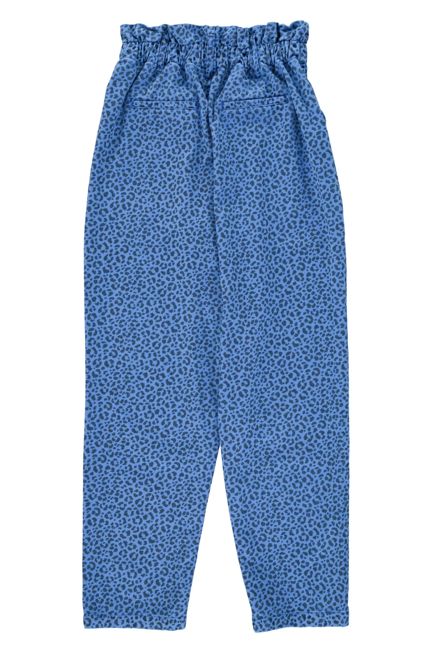 Pantalon Imprimé Animal Bleu