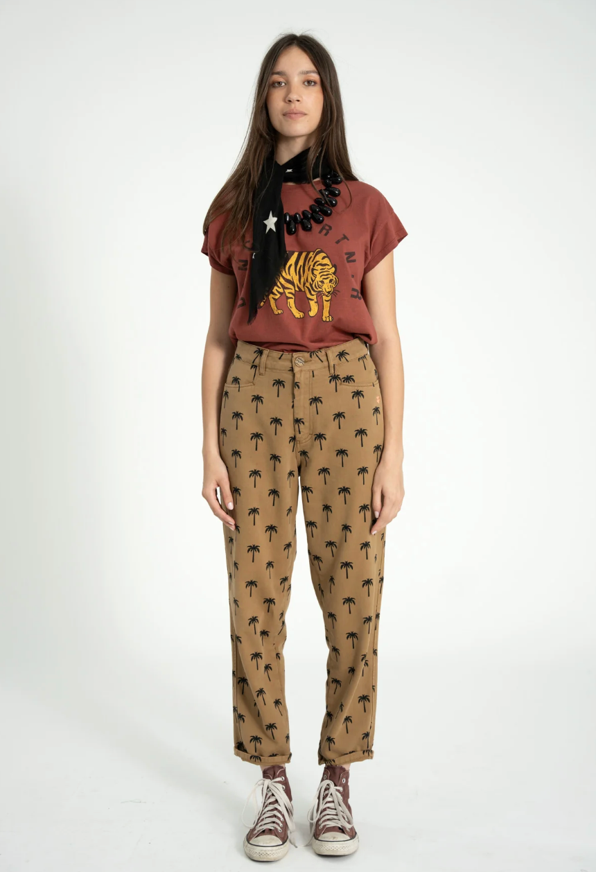 T-Shirt Bordeaux Tiger Print - Sisters Department
