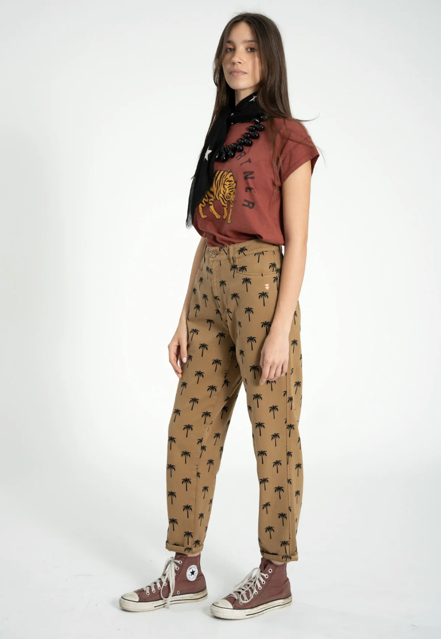 T-Shirt Bordeaux Tiger Print - Sisters Department