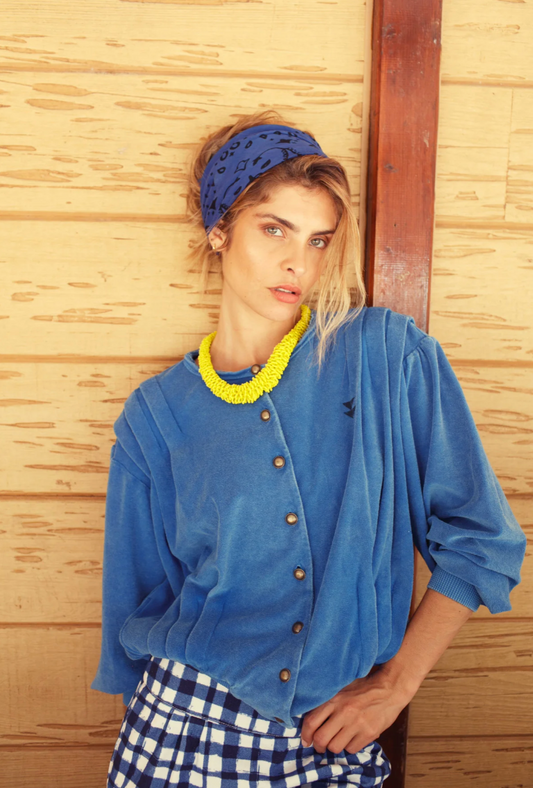 Fitted Cardigan Blue - Sisters Department