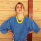 Fitted Cardigan Blue - Sisters Department