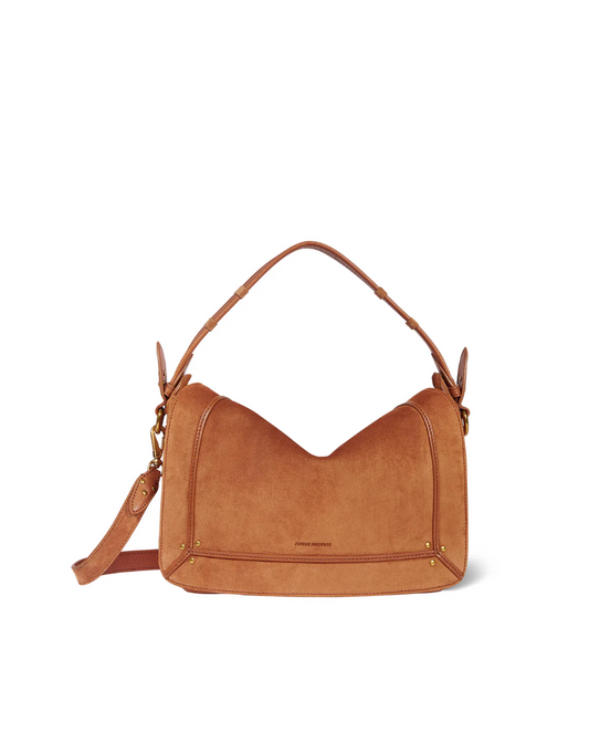 Sac Pepito M Croûte Velours Caramel - Jérôme Dreyfuss