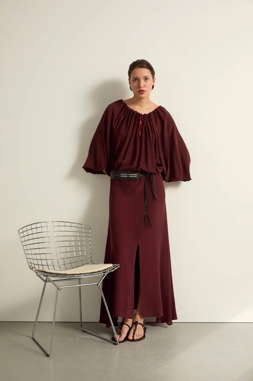 Jupe Pao Soie Burgundy - Mare di Latte