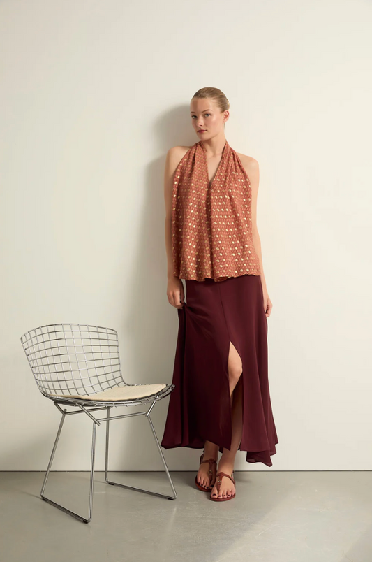Jupe Pao Soie Burgundy - Mare di Latte