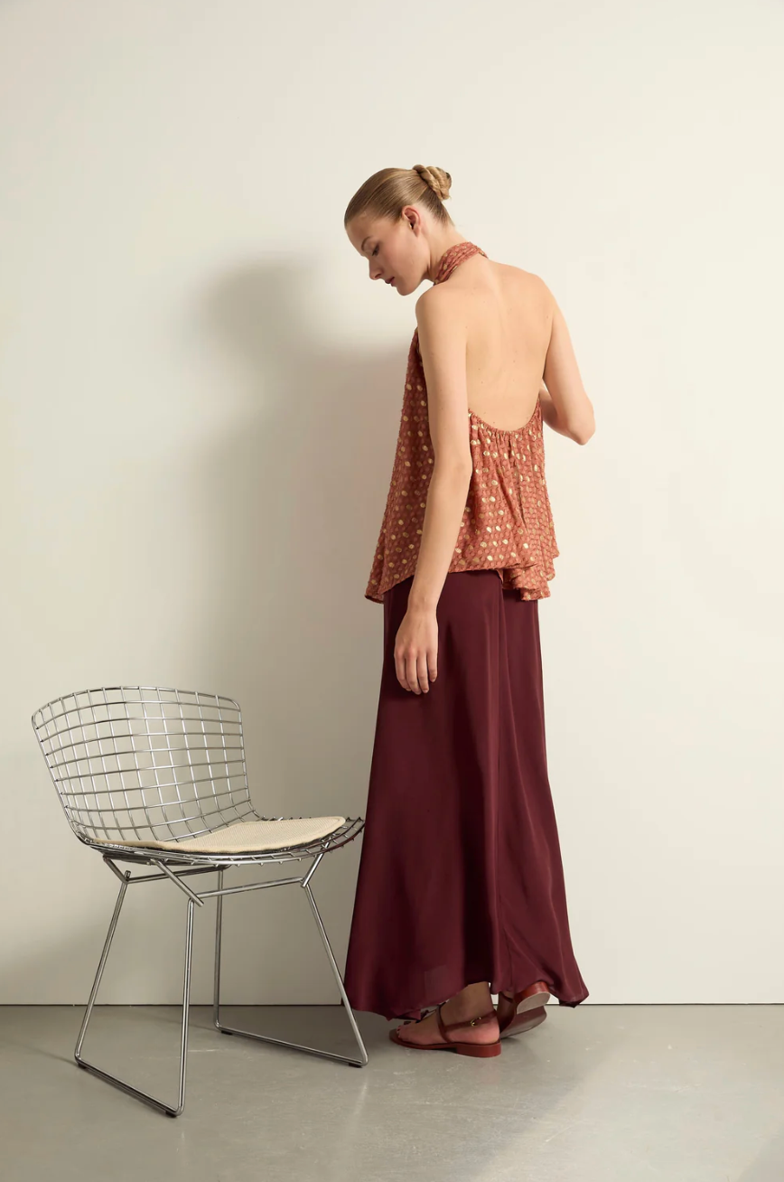 Jupe Pao Soie Burgundy - Mare di Latte