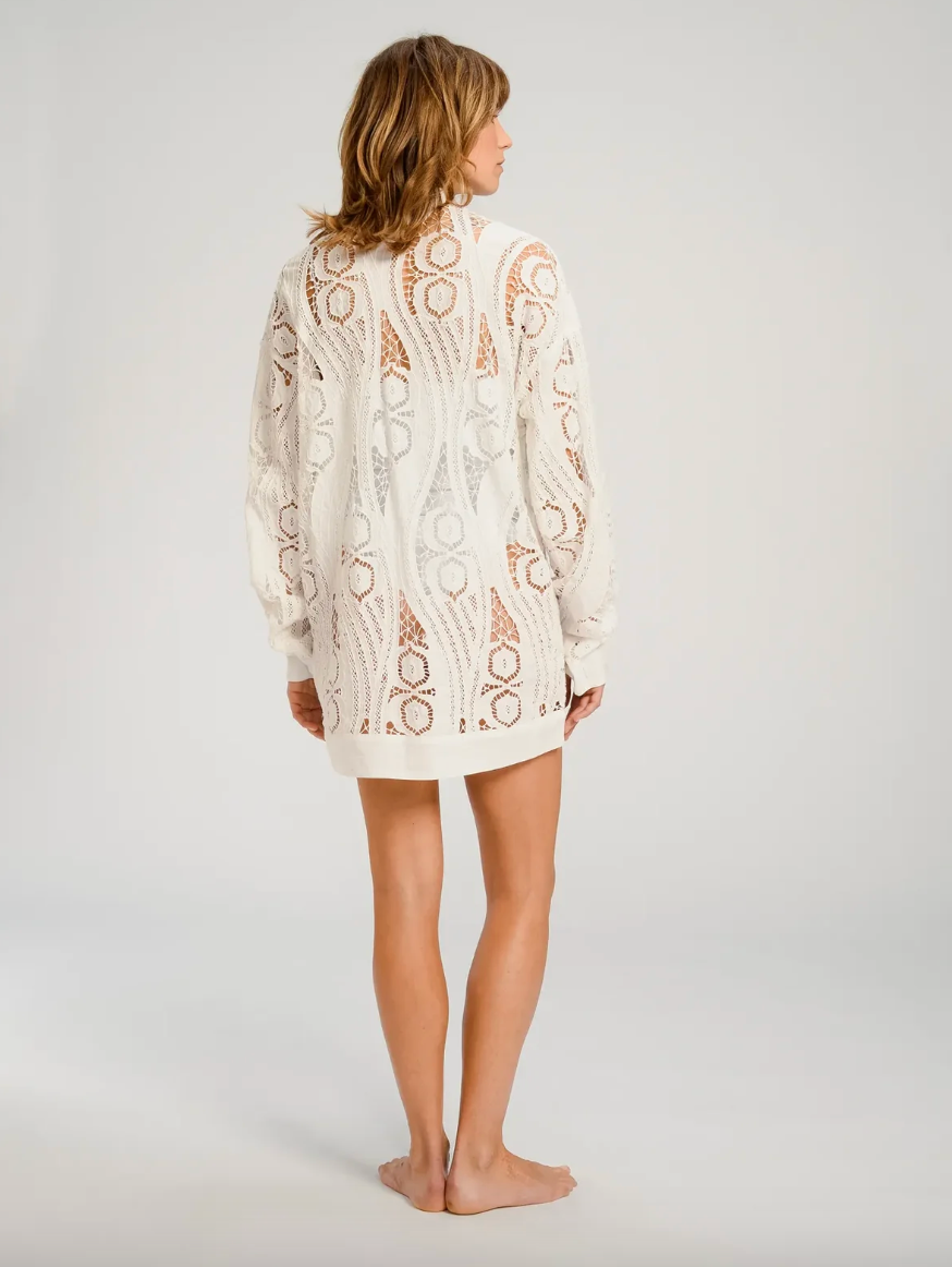 Robe Courte Dentelle Blanche New York - V de Vinster