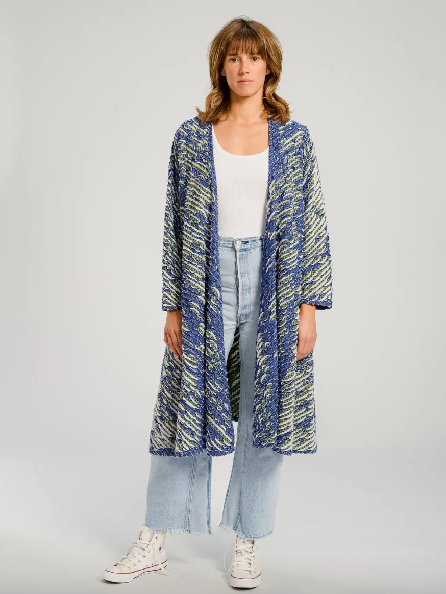 Veste Longue Bleue Pushkar - V de Vinster