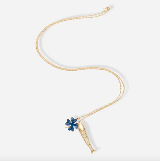 Sautoir Nemo Émaillé Bleu - Alexandra Margnat