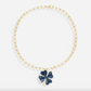 Collier Shamrock GM Émaillé Bleu - Alexandra Margnat
