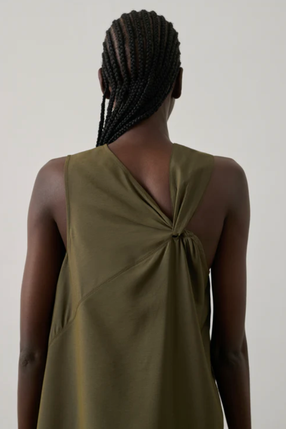 Robe Emna Asymétrique Kaki - Soeur