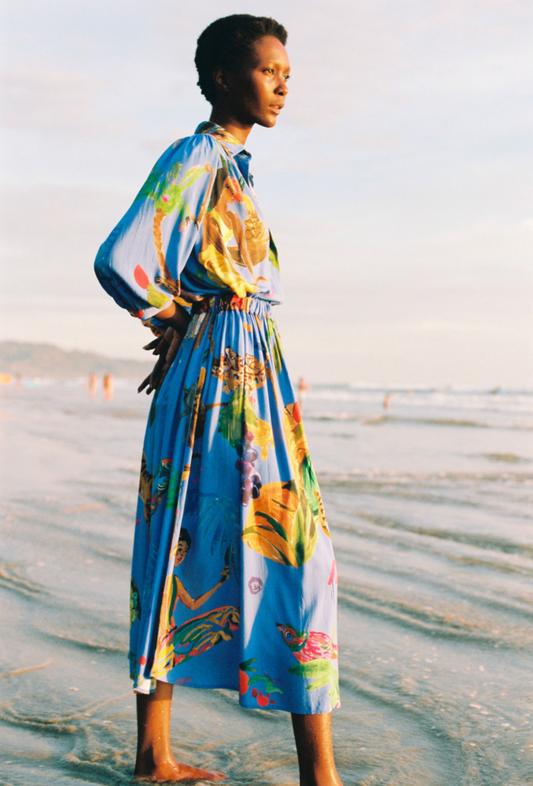 Jupe Femme Luxe Bleu - G. Kero