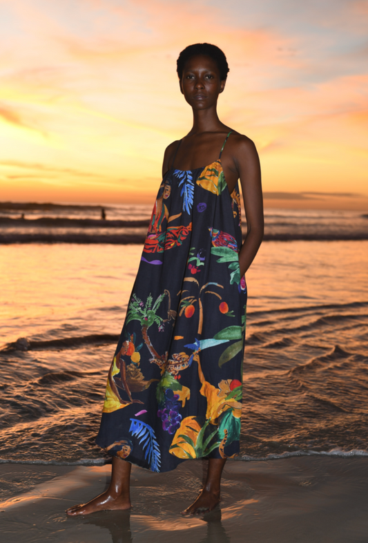 Robe Poppy Femme Luxe Noir - G. Kero