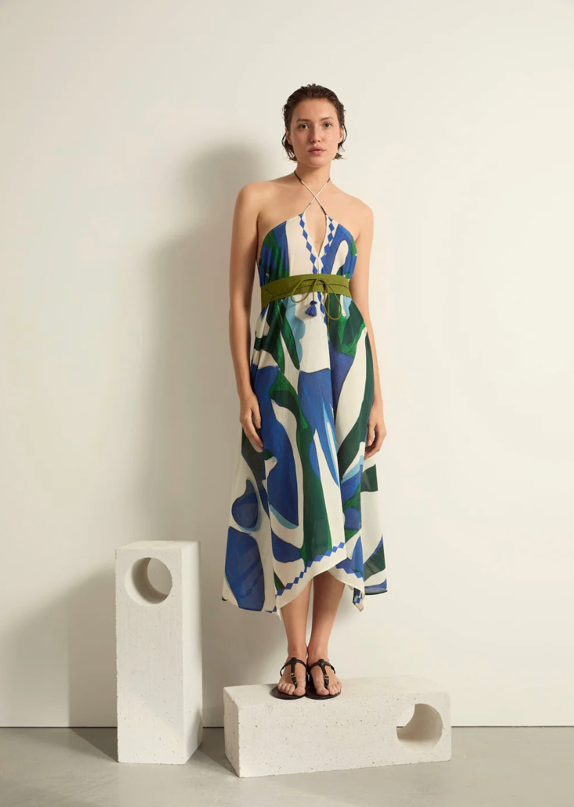 Robe Ivina Cactus Lapis Blue - Mare di Latte