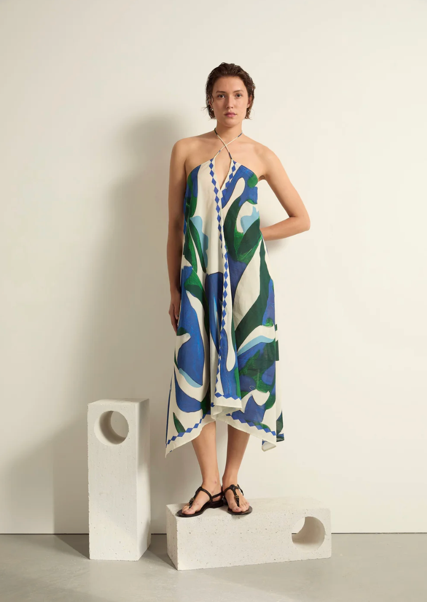 Robe Ivina Cactus Lapis Blue - Mare di Latte