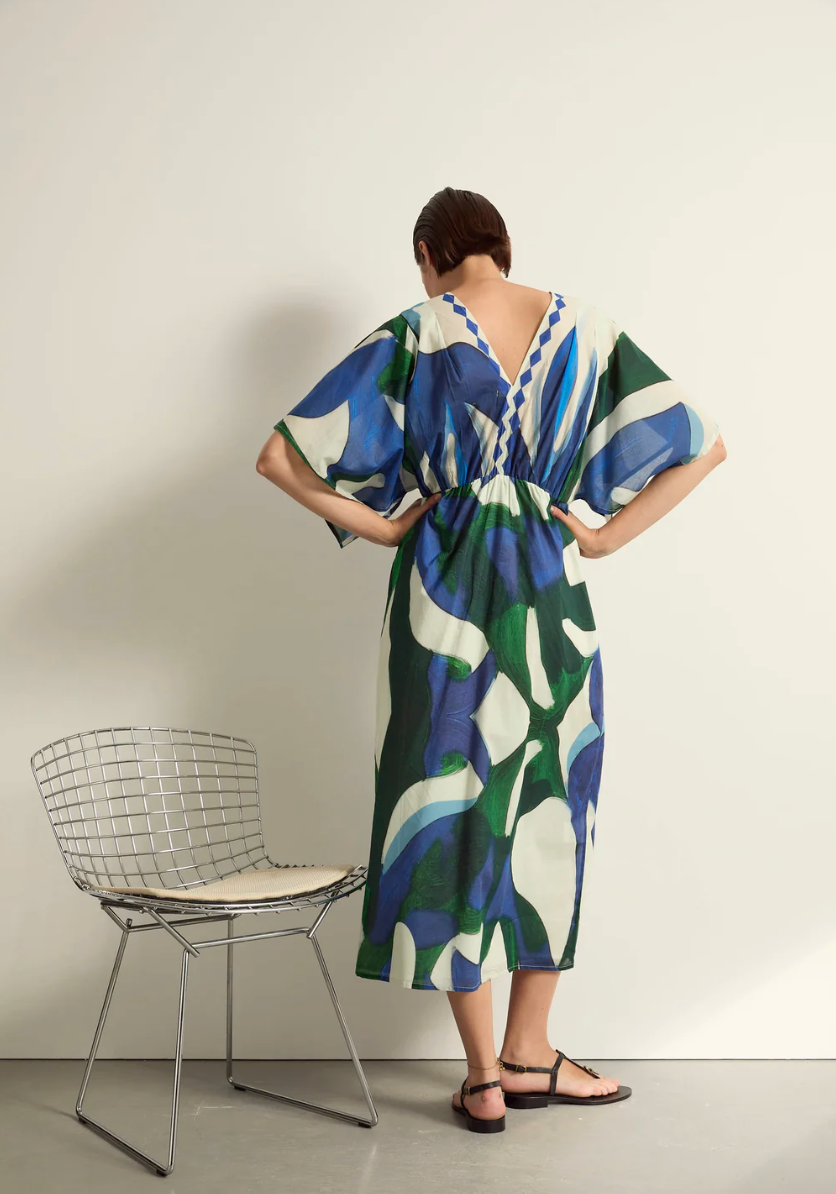 Robe Souane Cactus Lapis Blue - Mare di Latte