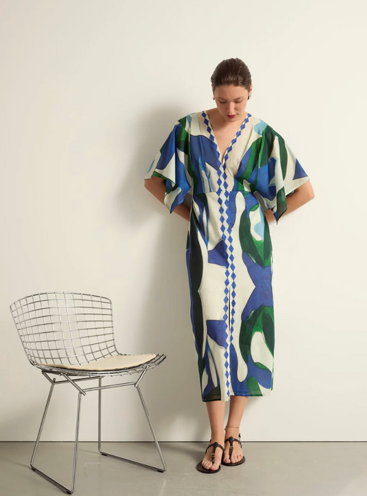 Robe Souane Cactus Lapis Blue - Mare di Latte