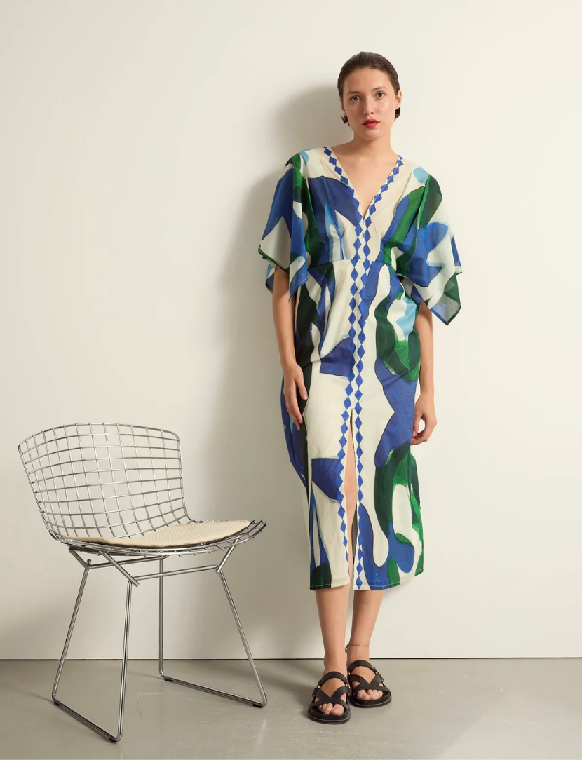 Robe Souane Cactus Lapis Blue - Mare di Latte
